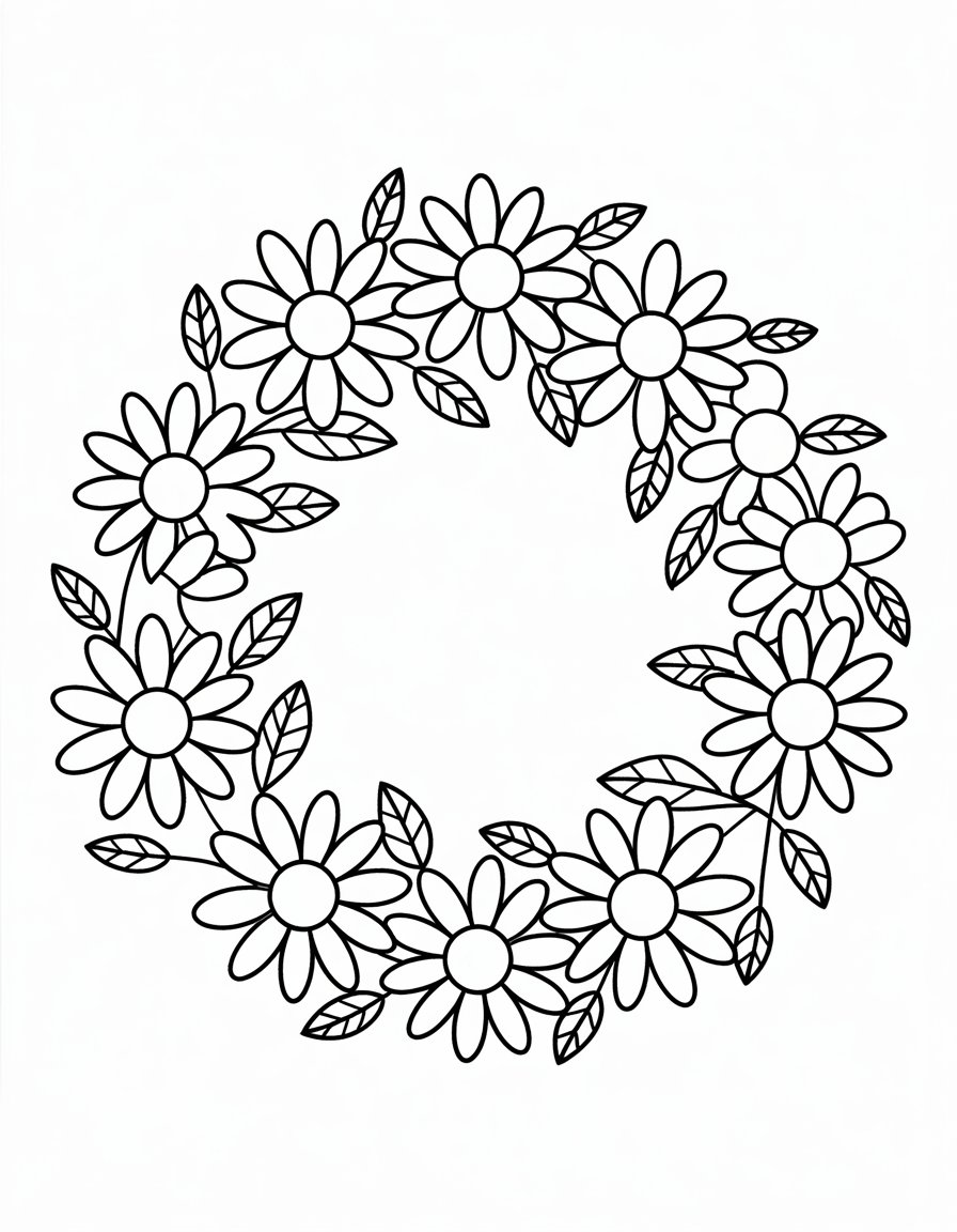 Daisy Crown Wreath